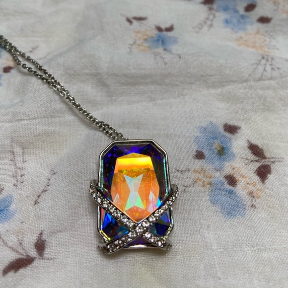 Swarovski Sparkling Supernova Silver Necklace - Picture 2 of 4